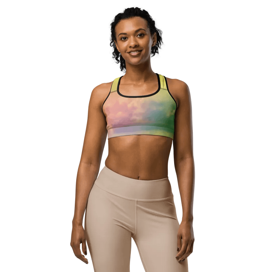 Blur cloud rainbow Design Sports Bra - V12 product image (8)