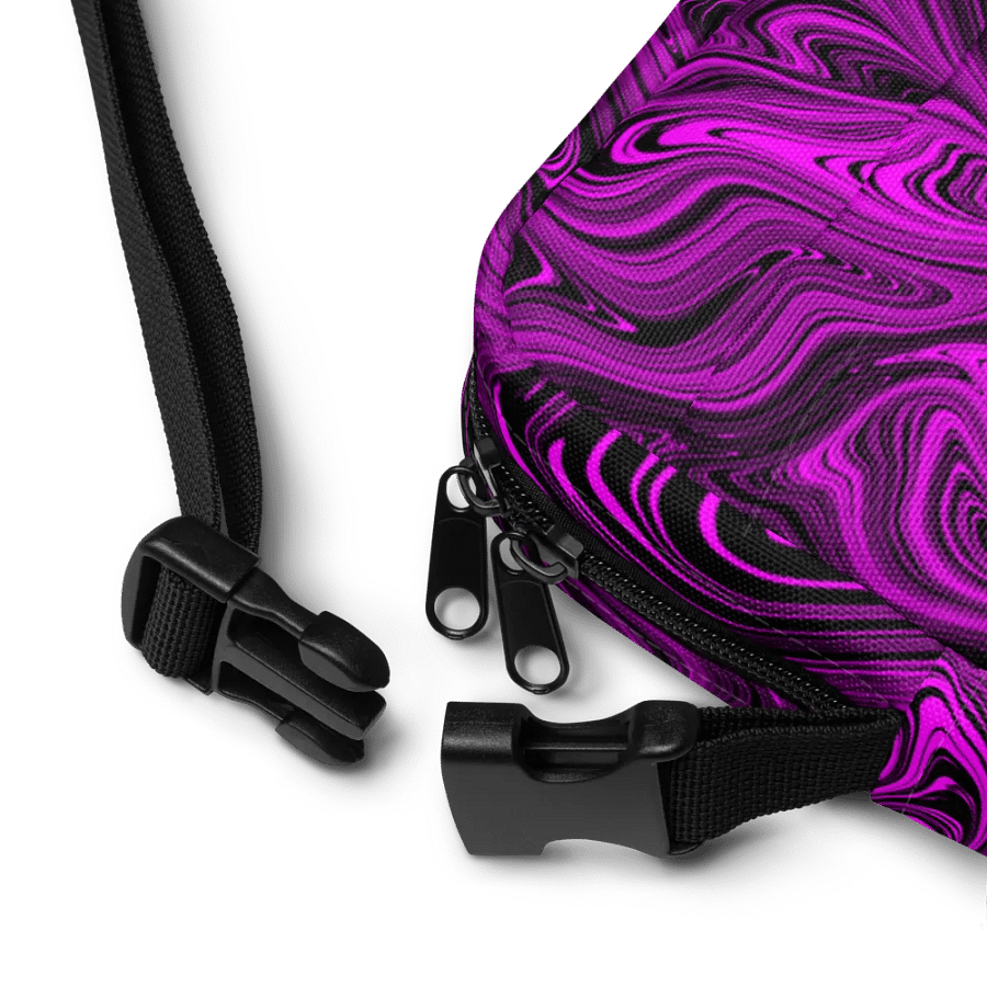 Utility Crossbody Bag - Purple and Black Fluid Swirls product image (11)