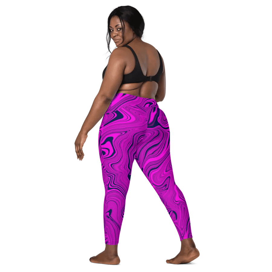 Leggings with Pockets - Purple Liquid Swirls product image (8)