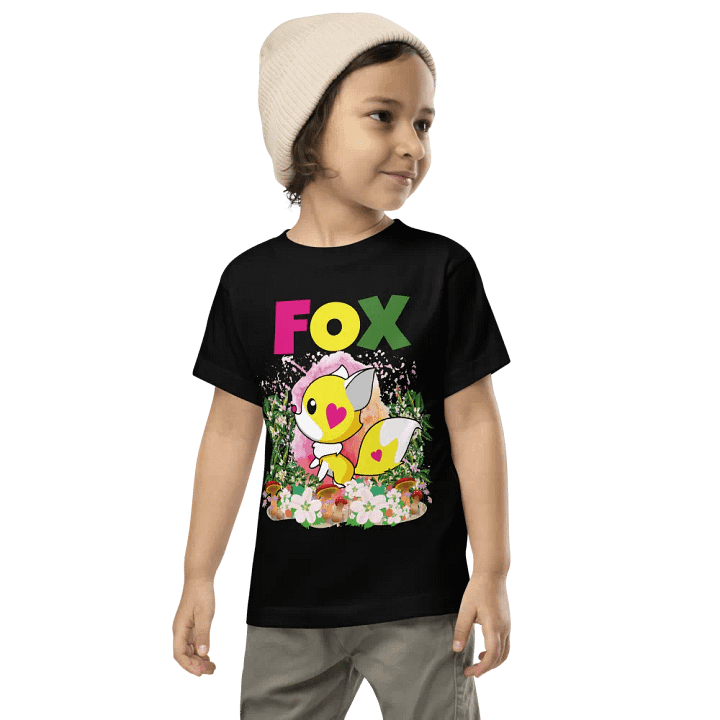 Fox Colorful Funny Cute Bella+Canvas Toddler T-Shirt – Fun Gift for Kids product image (2)