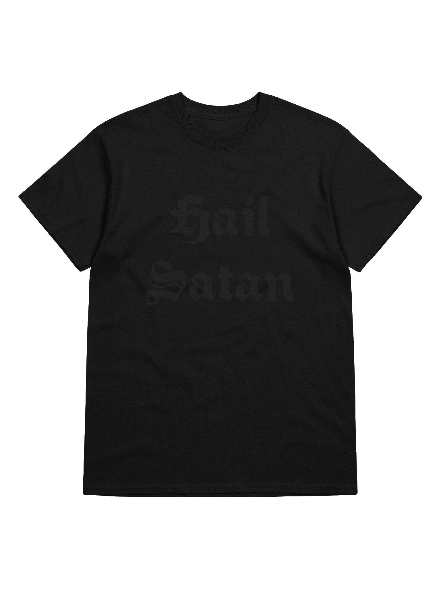 Hail Satan black-on-black Tee product image (5)