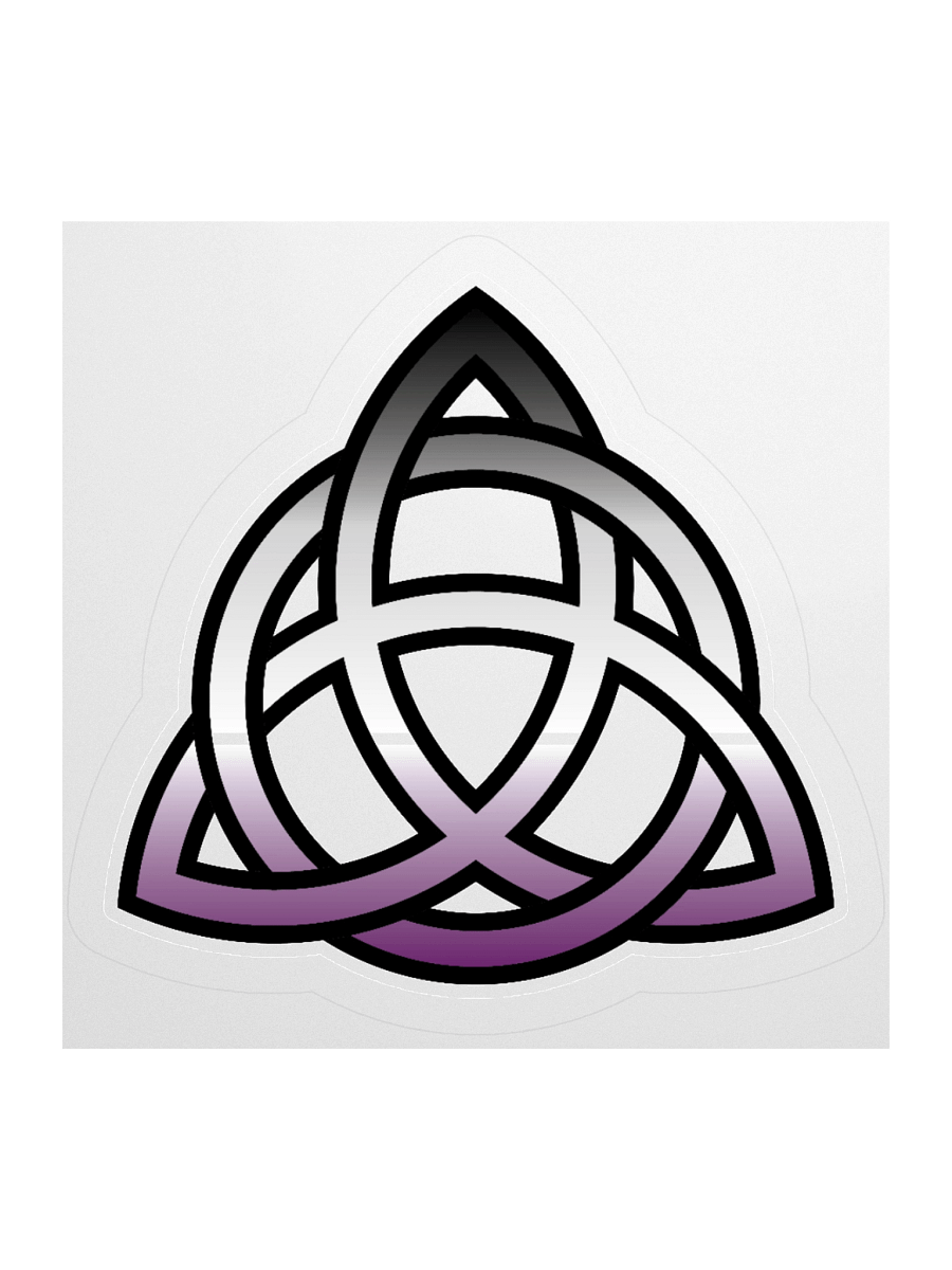 Asexual Pride Gradient Celtic Knot Sticker product image (1)