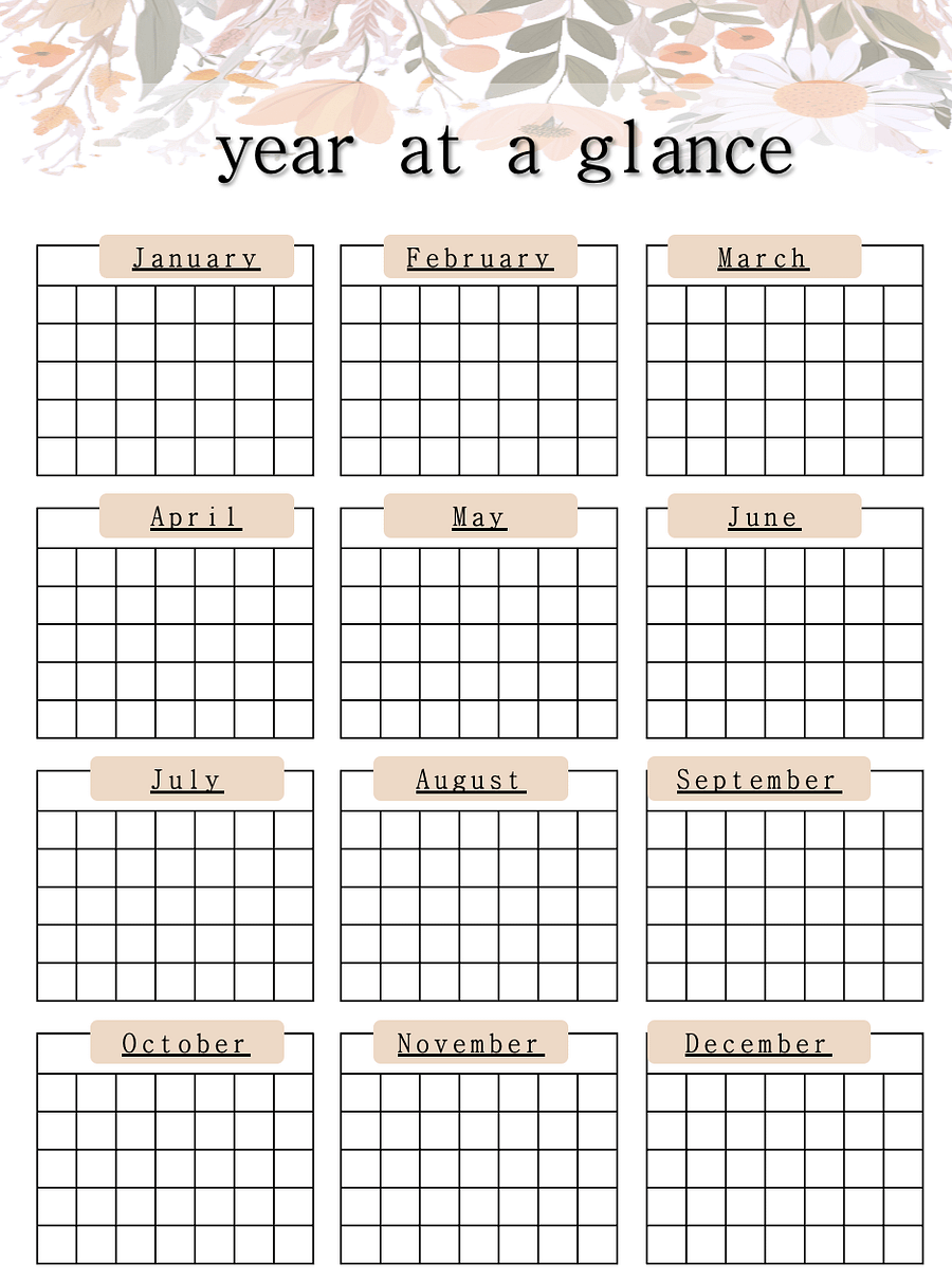 This Wild Life - An Undated Yearly Planner - 8.5x11 - Printable product image (2)