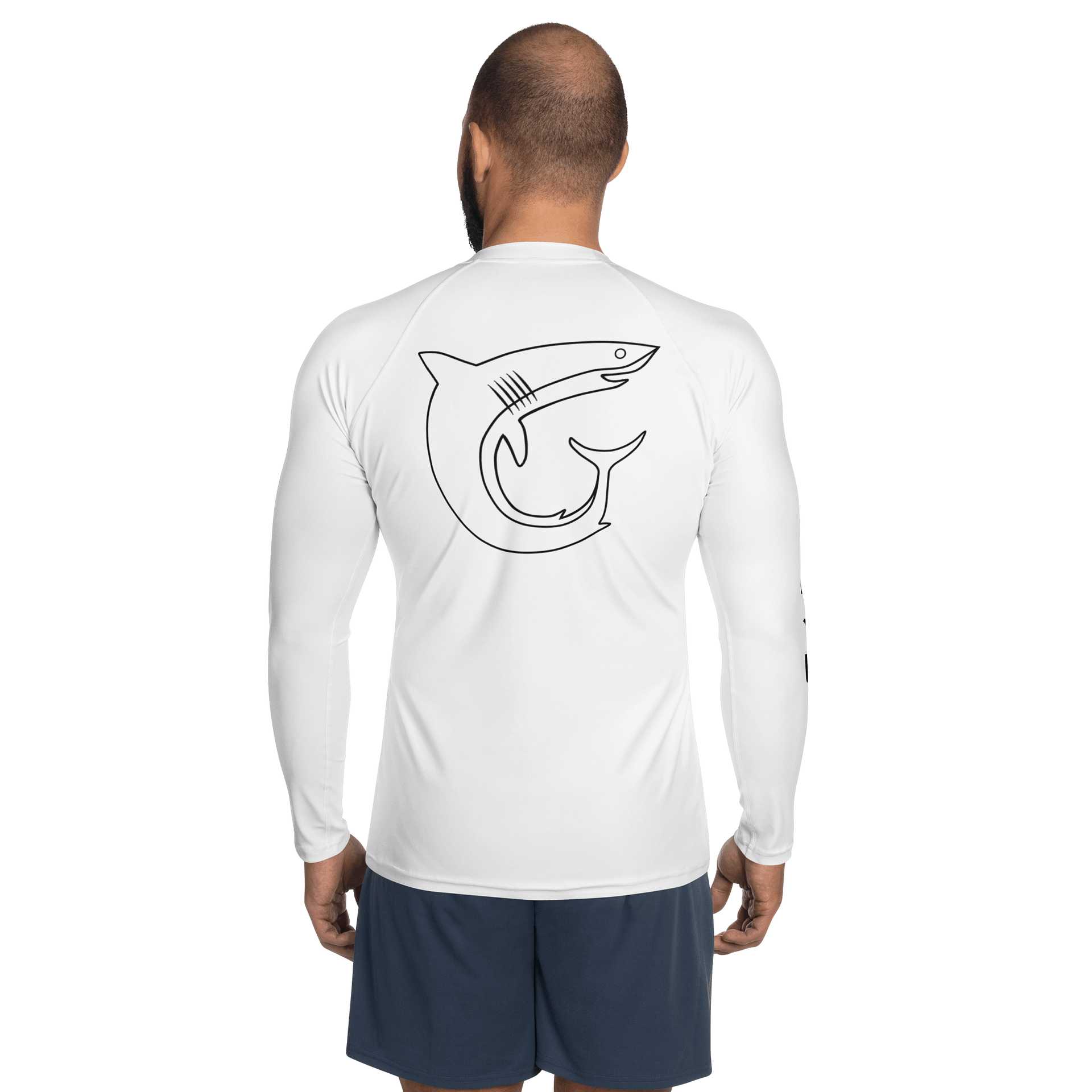 White Full Length Men's Rash Guard product image (3)