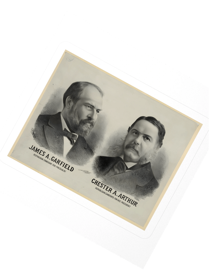 James Garfield For President Campaign Sticker product image (2)