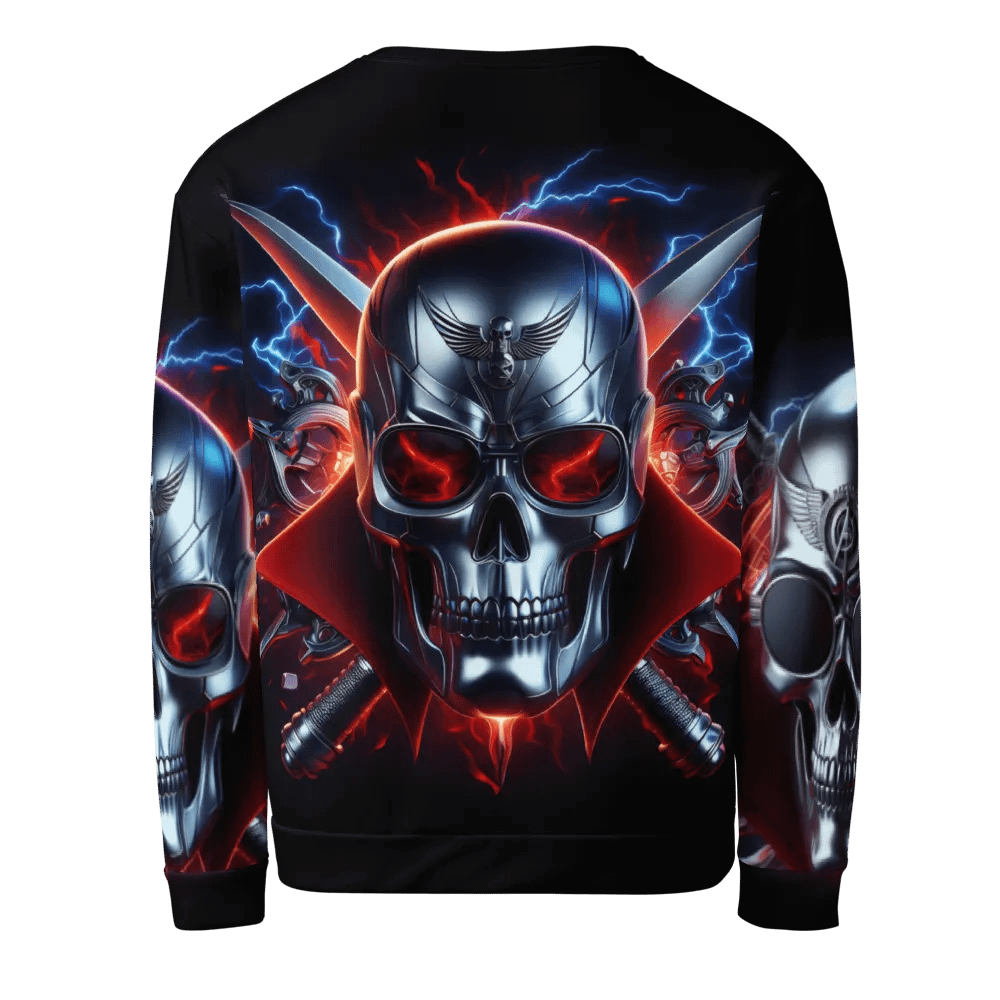 Silver Robot-Skull Face - Unisex Sweatshirt #7 product image (2)