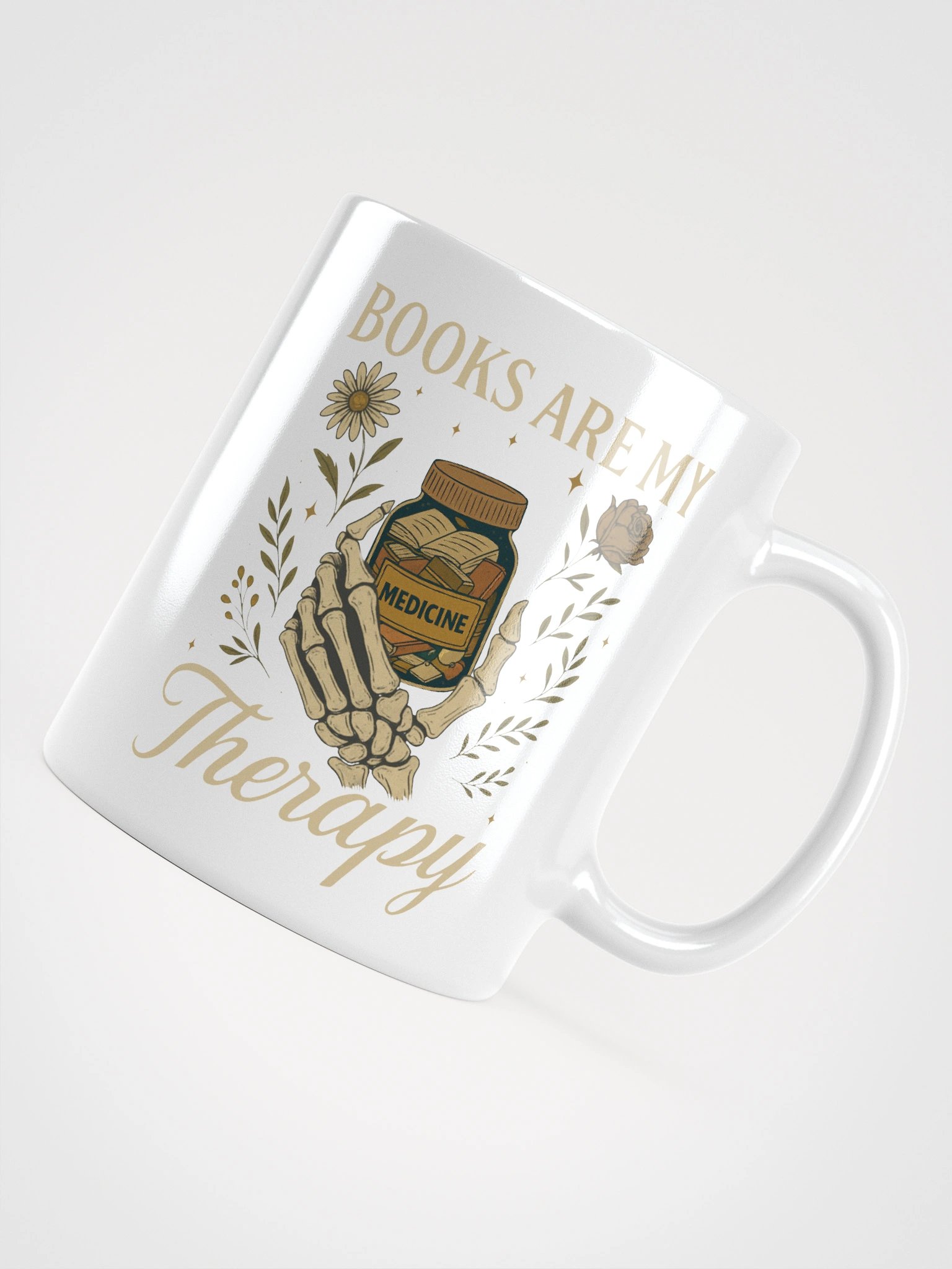 Books Are My Therapy Glossy Mug product image (5)
