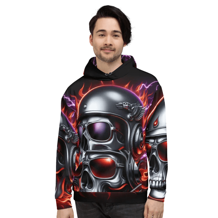 Fury of the Aviator - Unisex Skull Hoodie #53 product image (2)