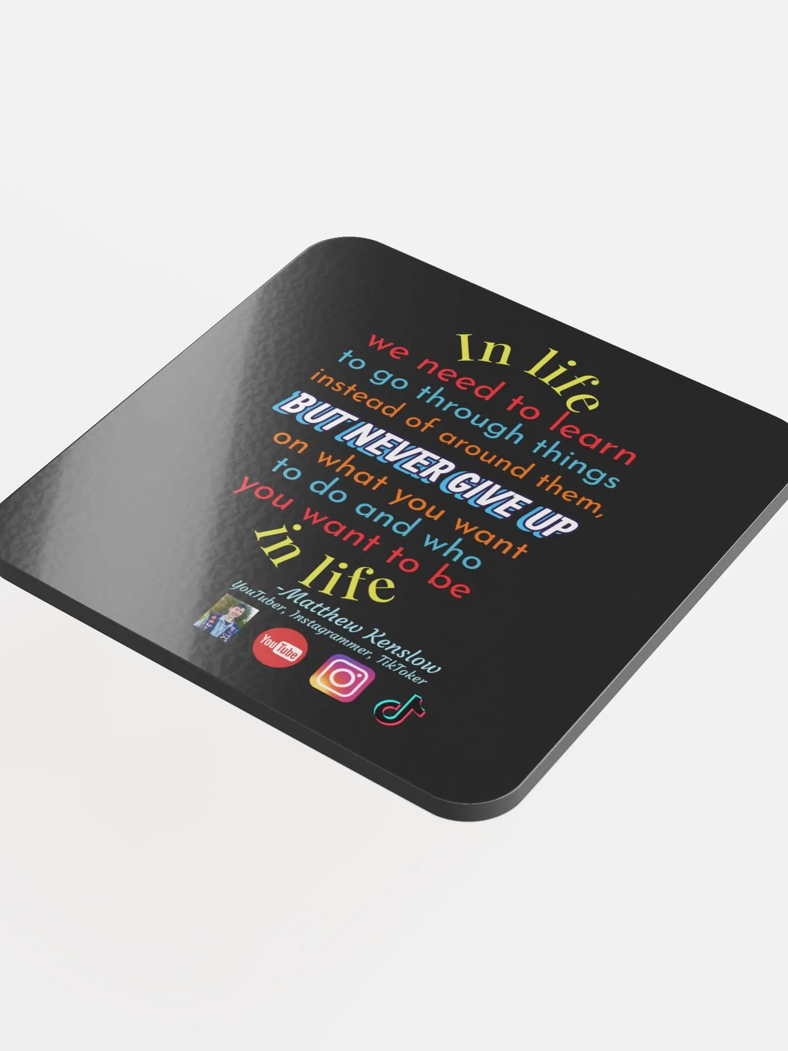 Glossed Cork Coaster [Quote 7] product image (4)