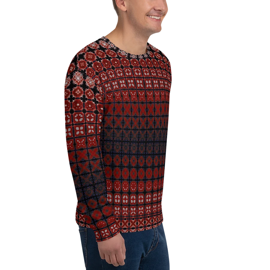 Abstract Red Squares Unisex All Over Print Sweatshirt product image (8)