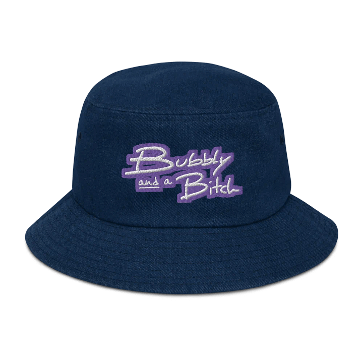 Bubbly and a B*tch (purple bubble design 2) denim bucket hat product image (1)