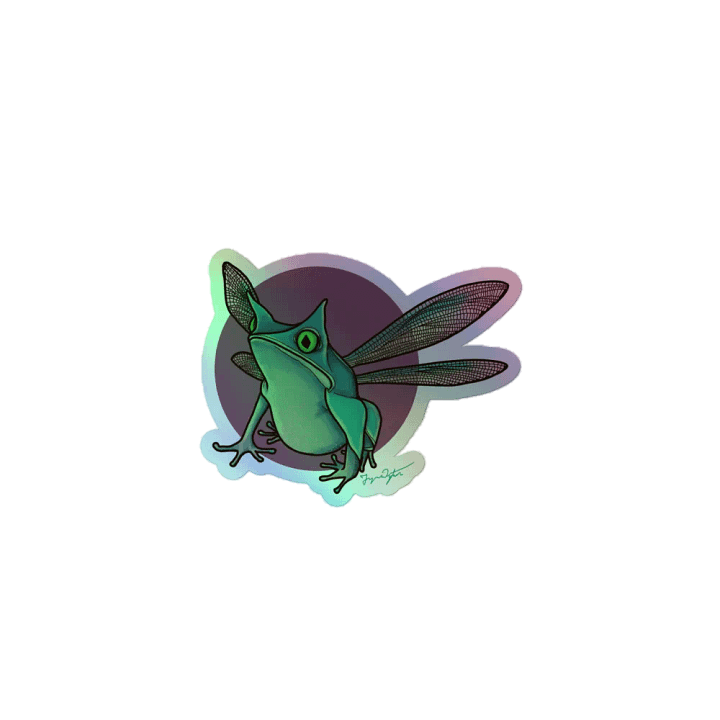 Dragonfly Frog Holo Sticker product image (1)