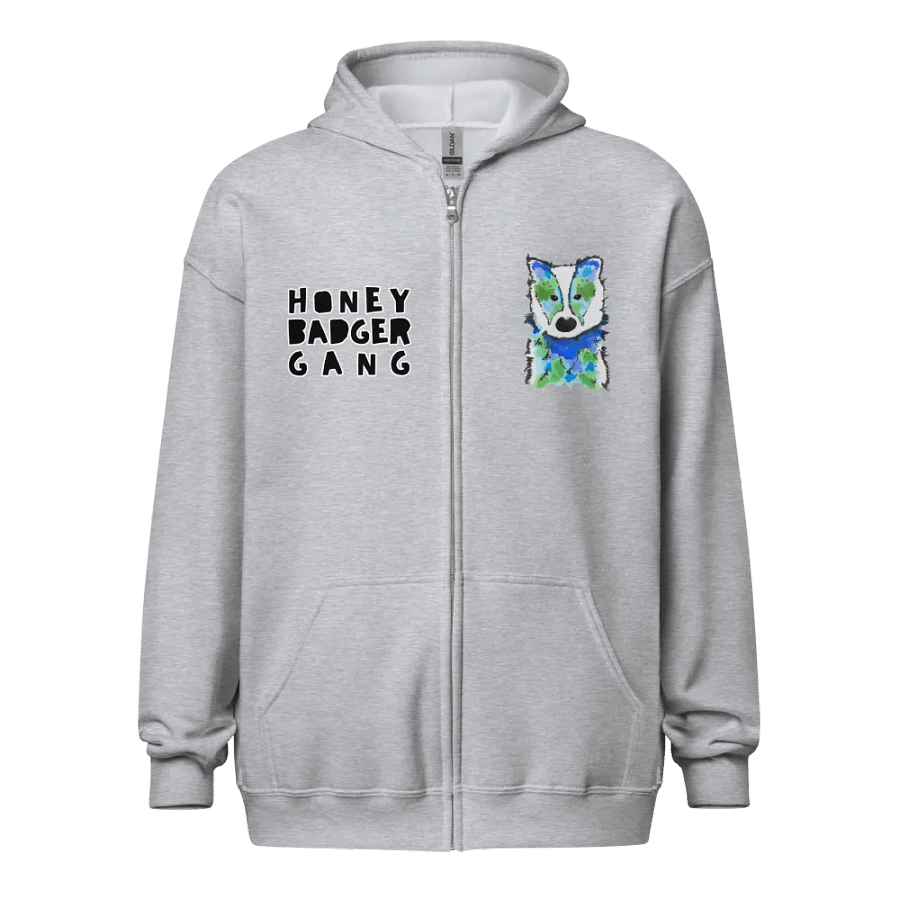 Honey Badger Gang Zip Up Hoodie product image (1)