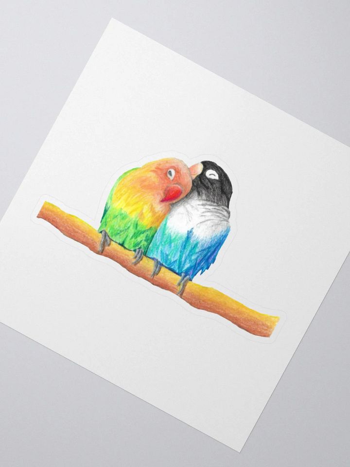 Lovebirds Drawing Sticker product image (5)