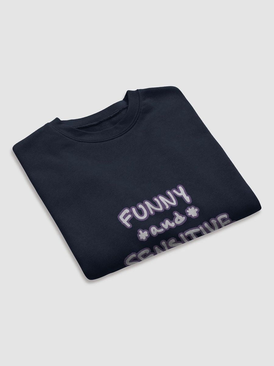 FUNNY *and* SENSITIVE (lined design, #74578B) women’s fleece crop sweatshirt product image (39)