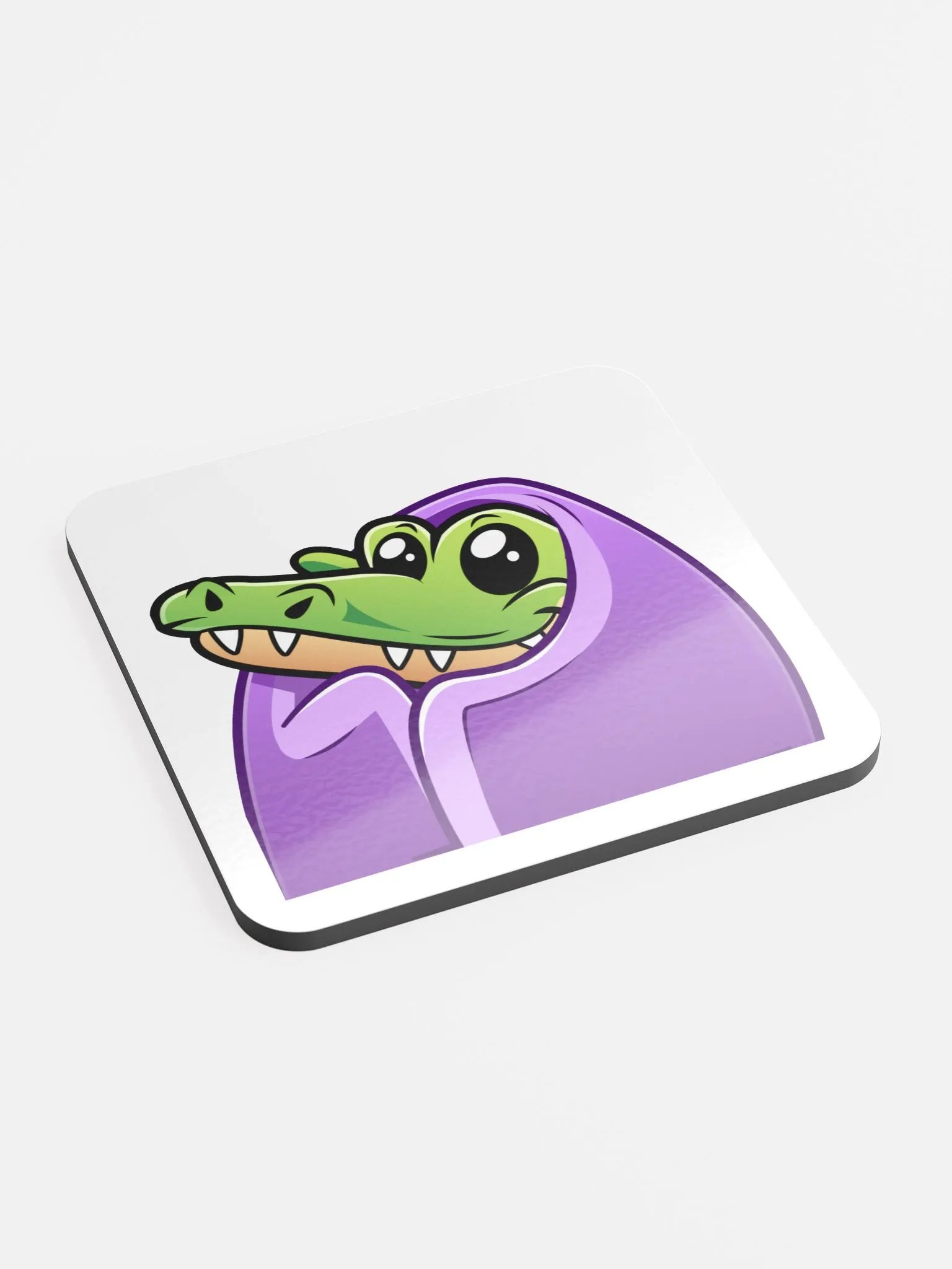 Cozy Dino Glossed Cork Coaster product image (2)