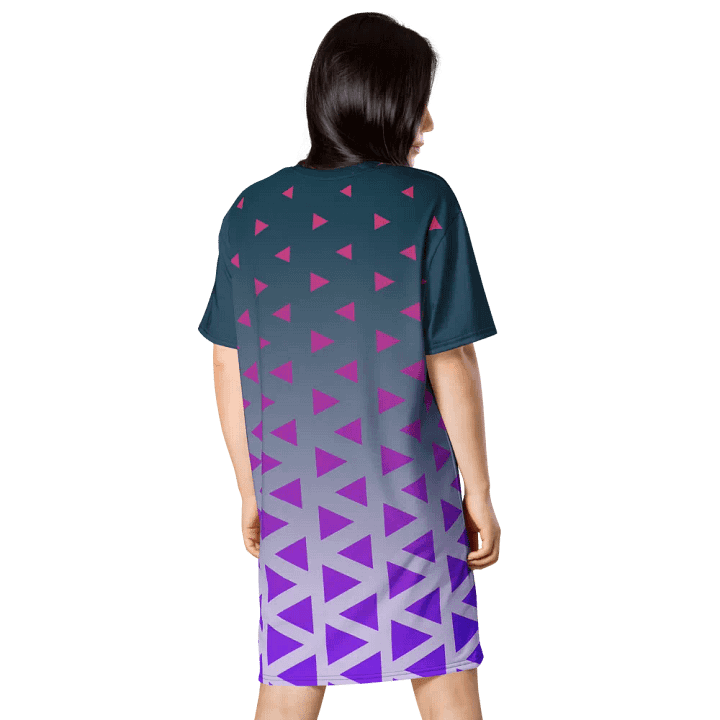 Geometric Gradient All-Over T-Shirt Dress product image (2)