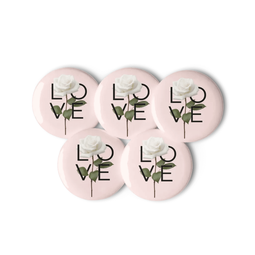 'LOVE' White Rose Pins product image (1)
