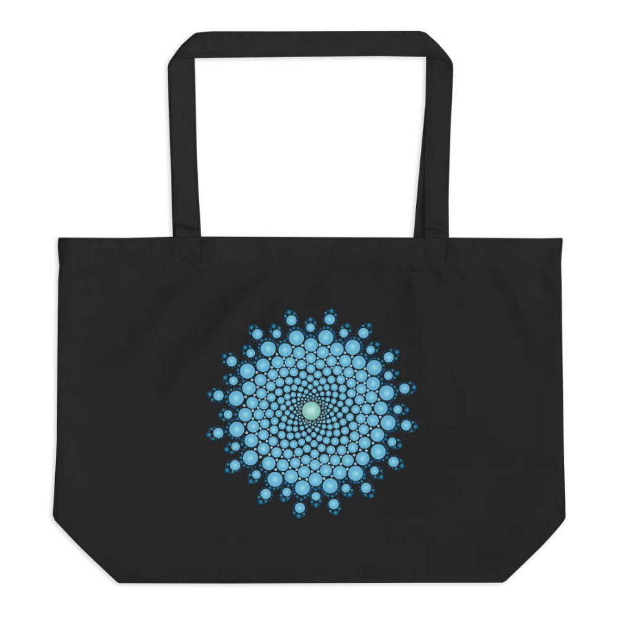 Blue Dot Mandala Organic Cotton Tote Bag product image (5)