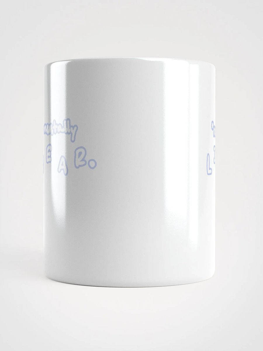 *not* mentally linear (lined design, #BDCAEF) glossy white mug product image (9)