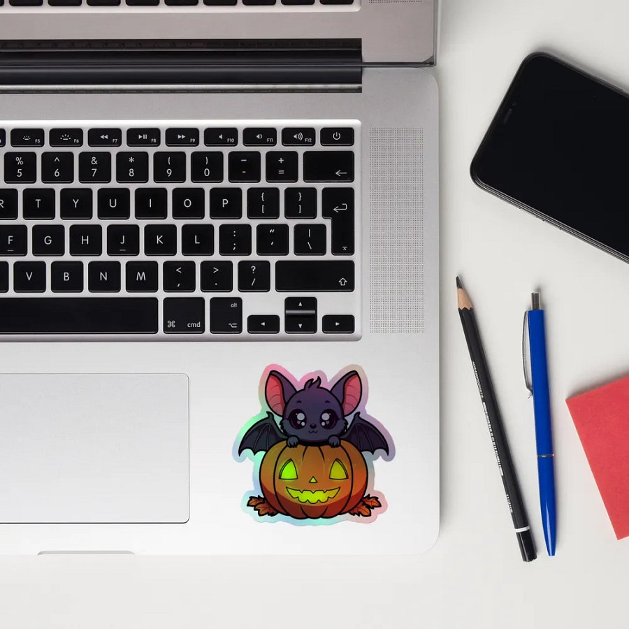 Spooky Bat Holographic Sticker Set product image (12)