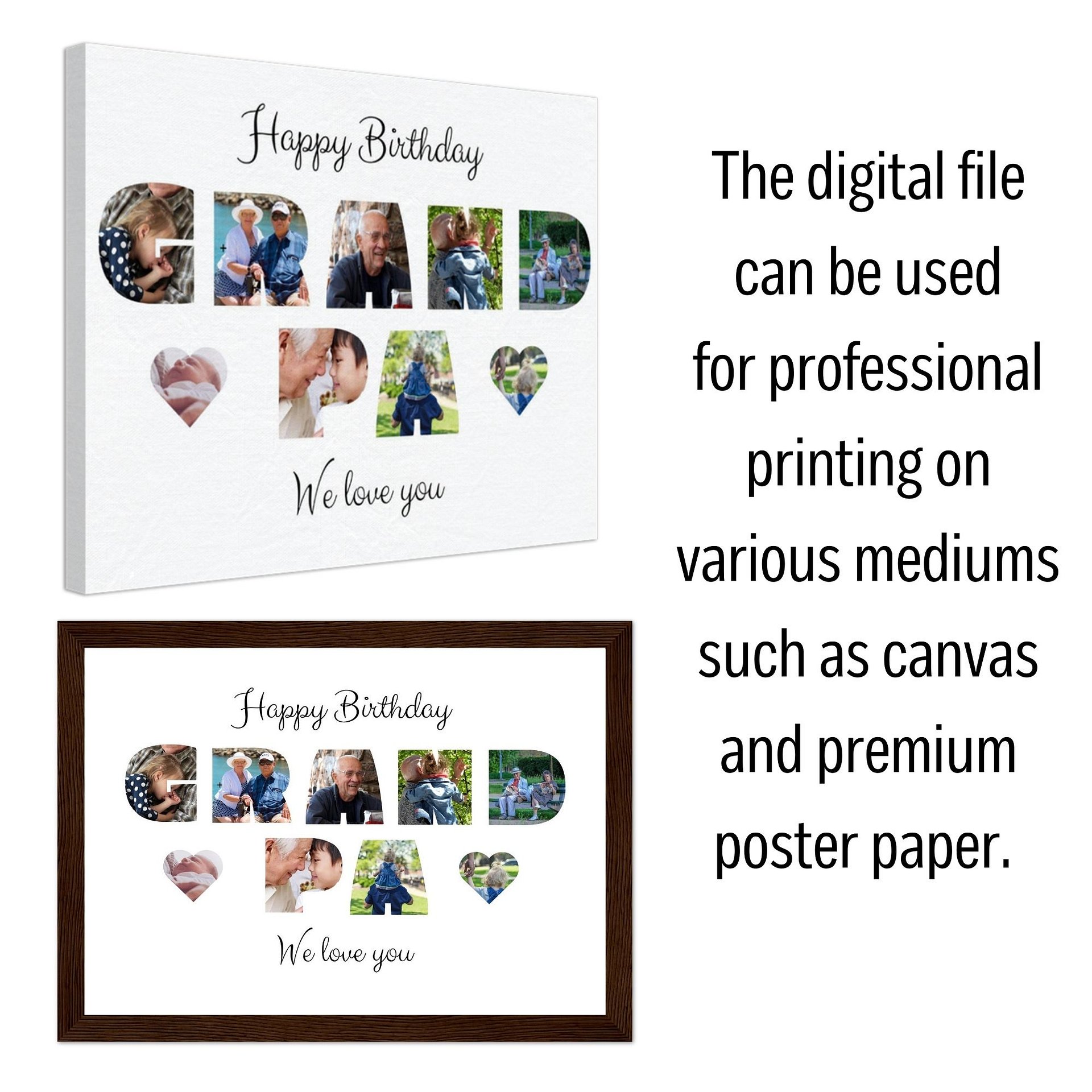 Happy Birthday Grandpa Photo Collage Canva Template product image (5)