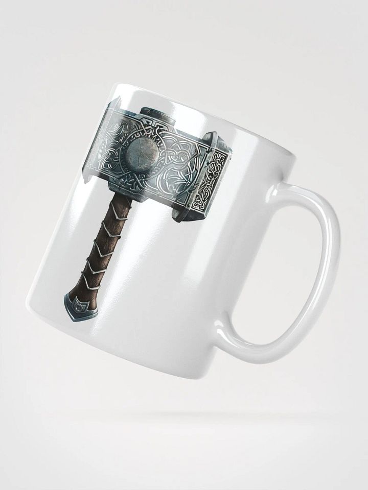 Mjolnir - Thor's Hammer White Glossy Mug product image (2)