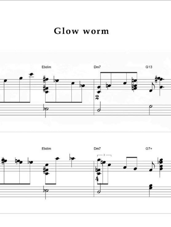 Glow worm - Piano sheet music product image (1)