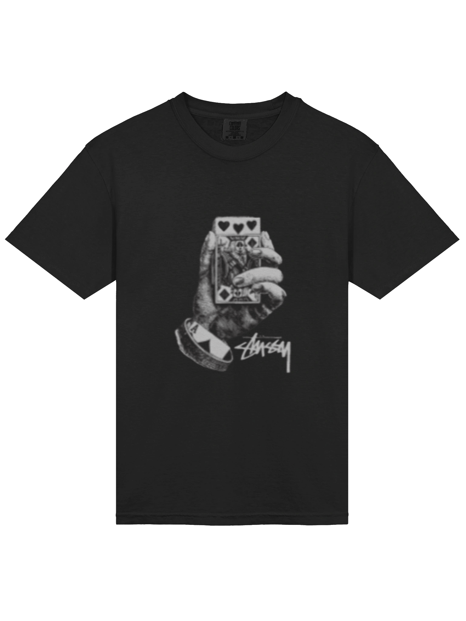 ALL BETS OFF BLACK TEE PIGMENT DYED product image (1)