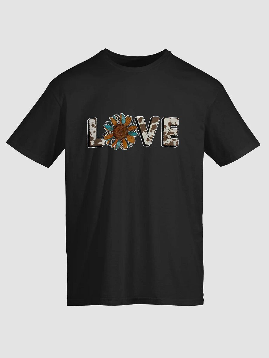 Love & Sunflower Cow Print T-Shirt product image (21)