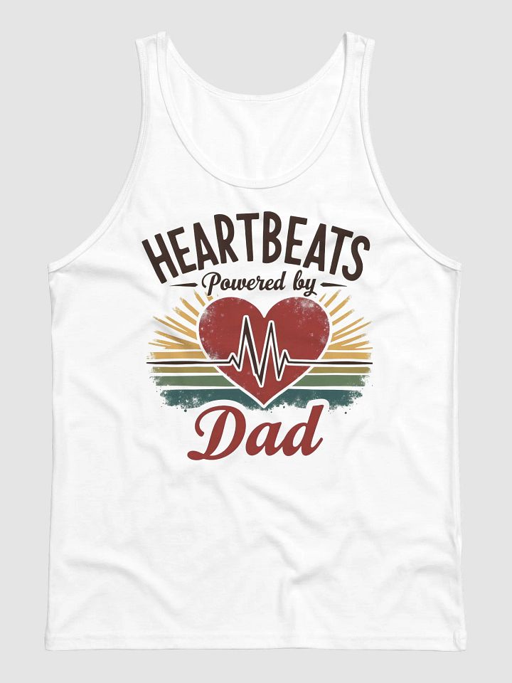 stethoscope heart shape, ekg Heartbeats Powered by Dad Jersey Tank product image (3)