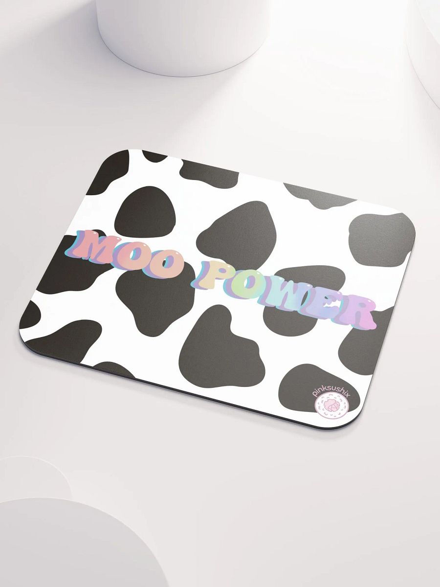 Rainbow Moo Power Cow Print Classic Mouse Pad product image (3)