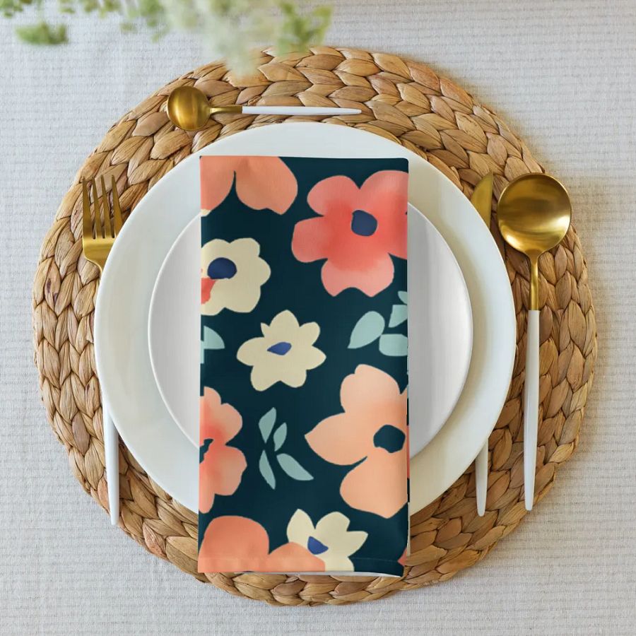 Floral Harmony Cloth Napkin Set (4) product image (11)