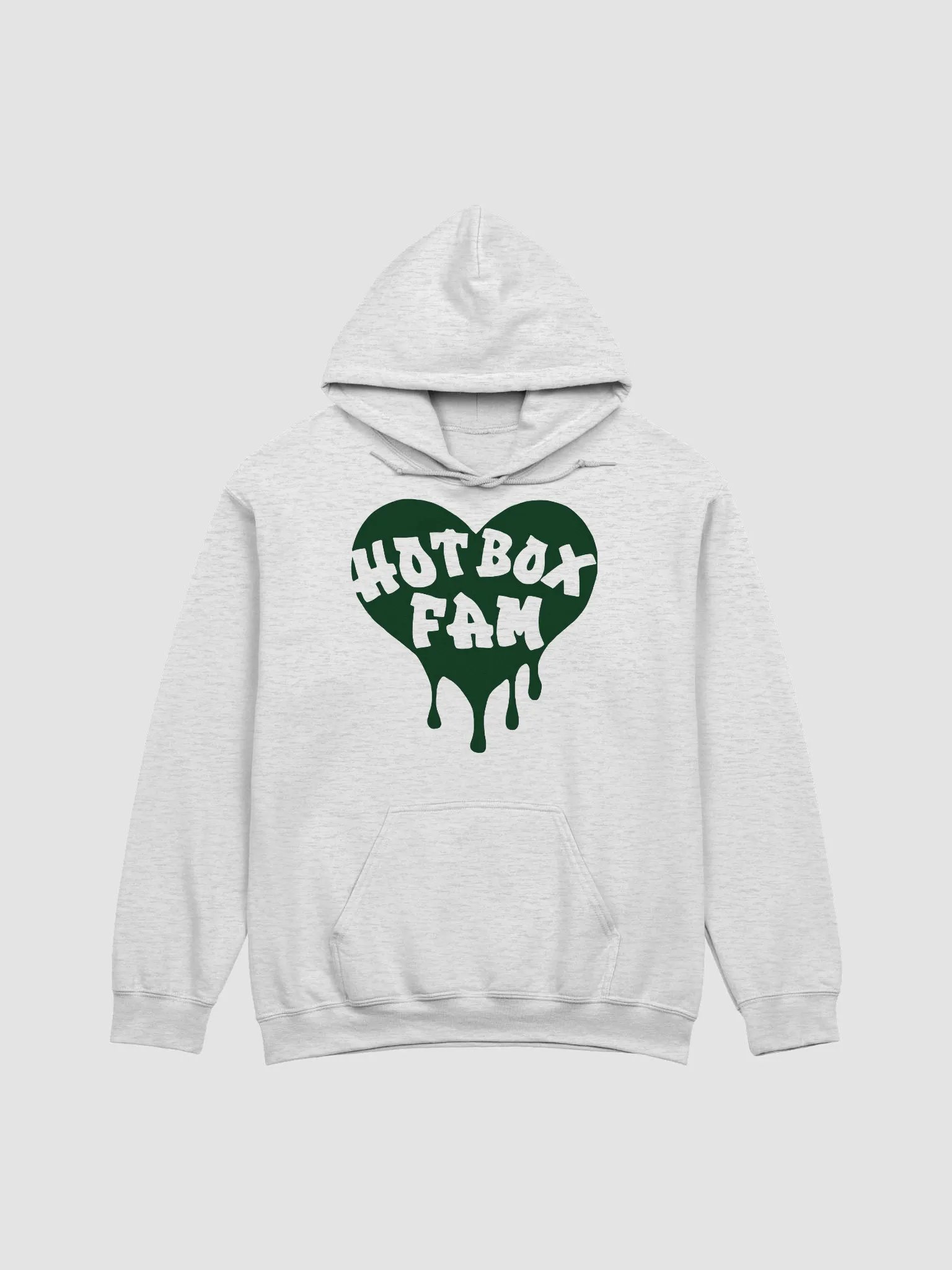 UNISEX HOT BOX FAM TRANSPARENT DARK GREEN LOGO HOODIE product image (3)