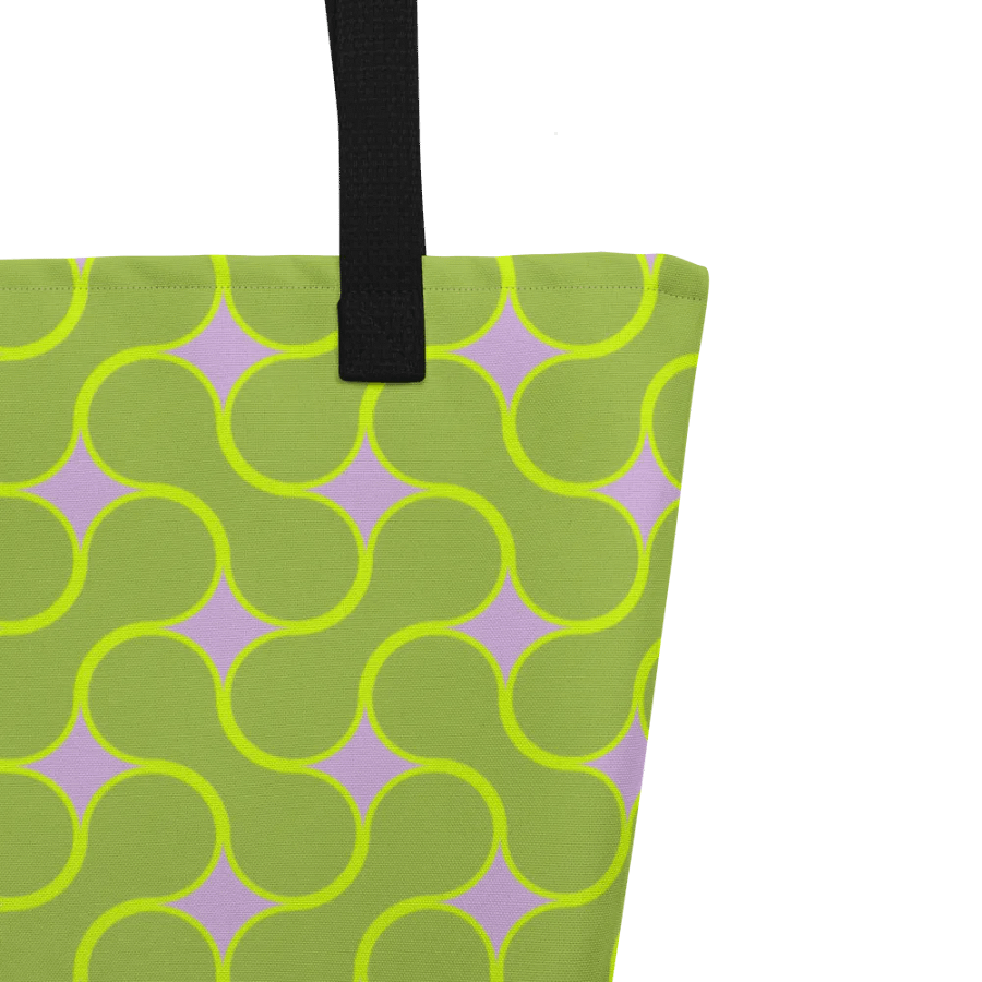 Lime Green Metaball Pattern All Over Print Tote product image (3)