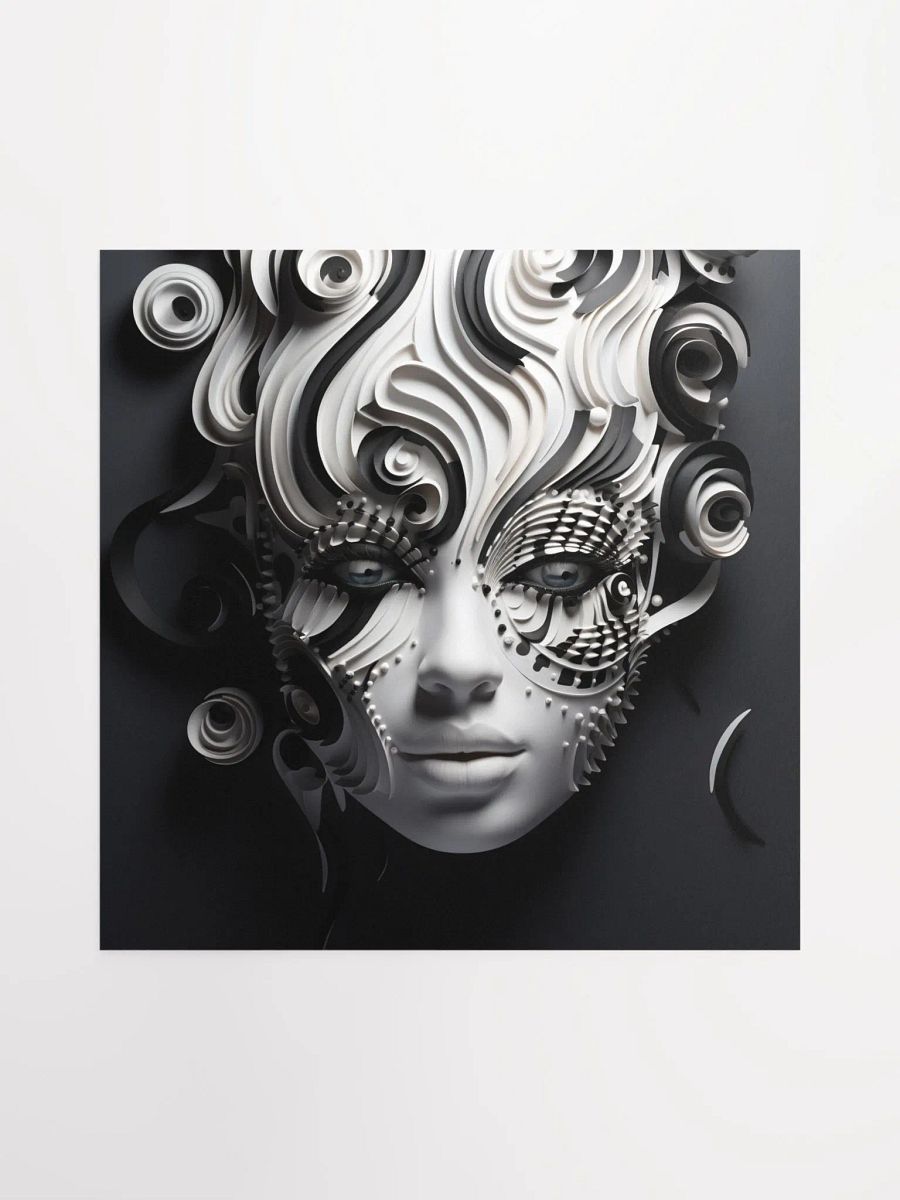 Female Black & White Mask Poster product image (1)