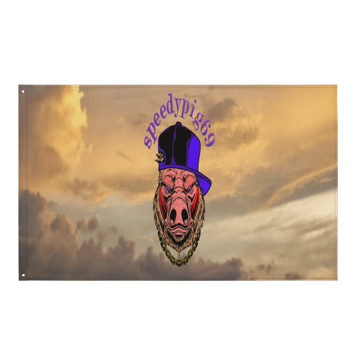 Sunset Swine All-Over Flag product image (1)