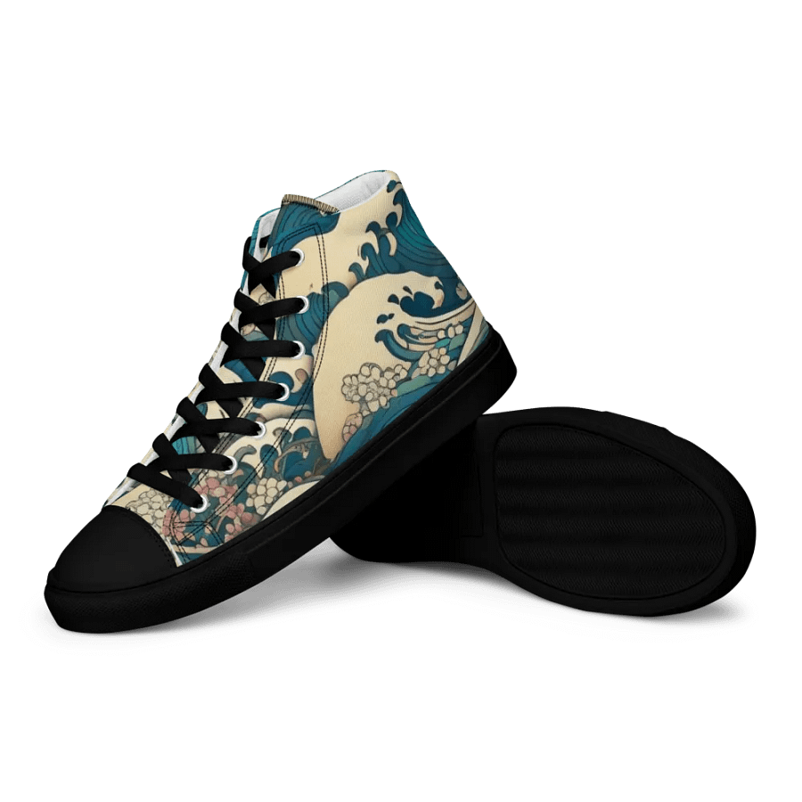 Ukiyo-e Waves Floral High Tops product image (12)