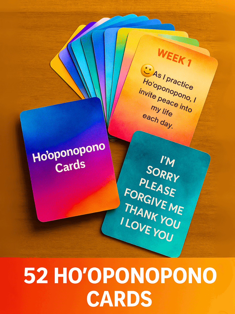 52 Weeks of Ho’oponopono Cards | Daily Front & Back Healing Prayers for Forgiveness, Love & Inner Peace product image (2)