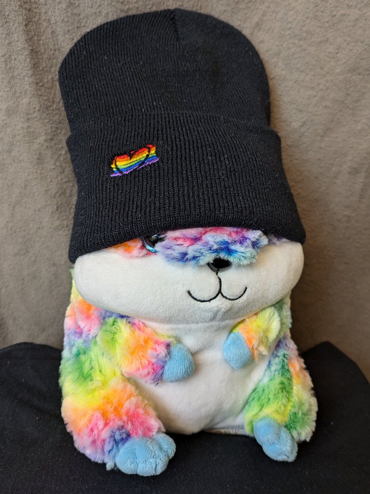 Rainbow Heart Beanie product image (1)