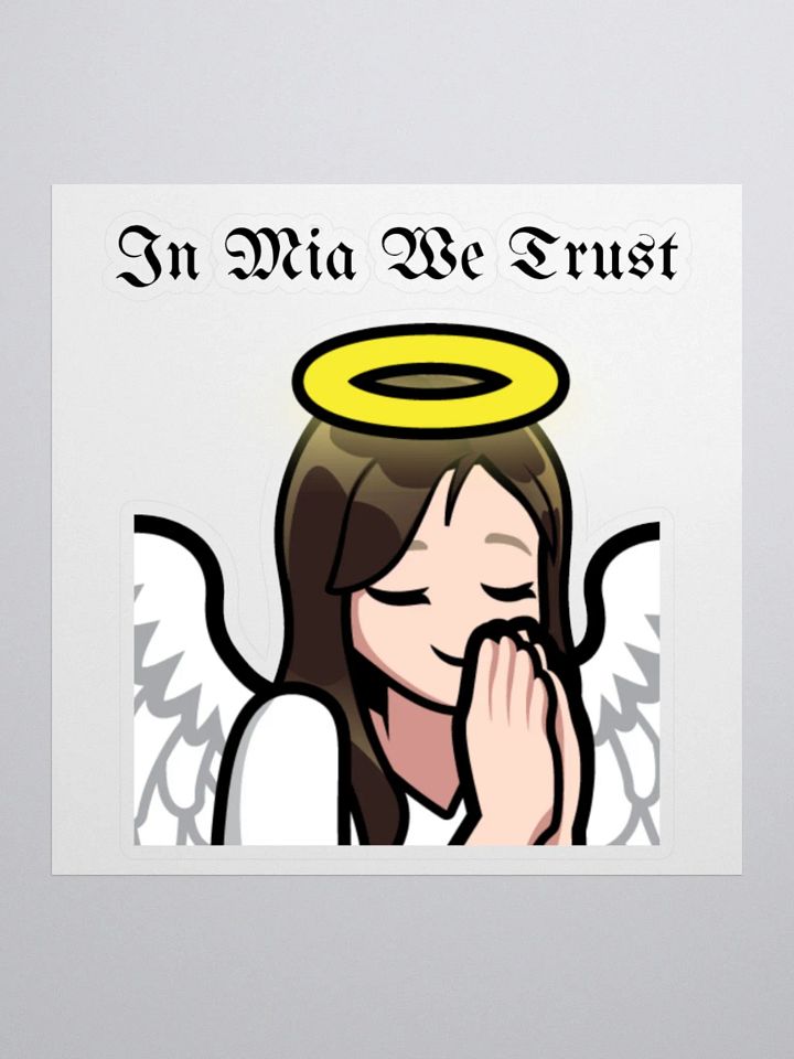 In Mia we trust sticker product image (1)
