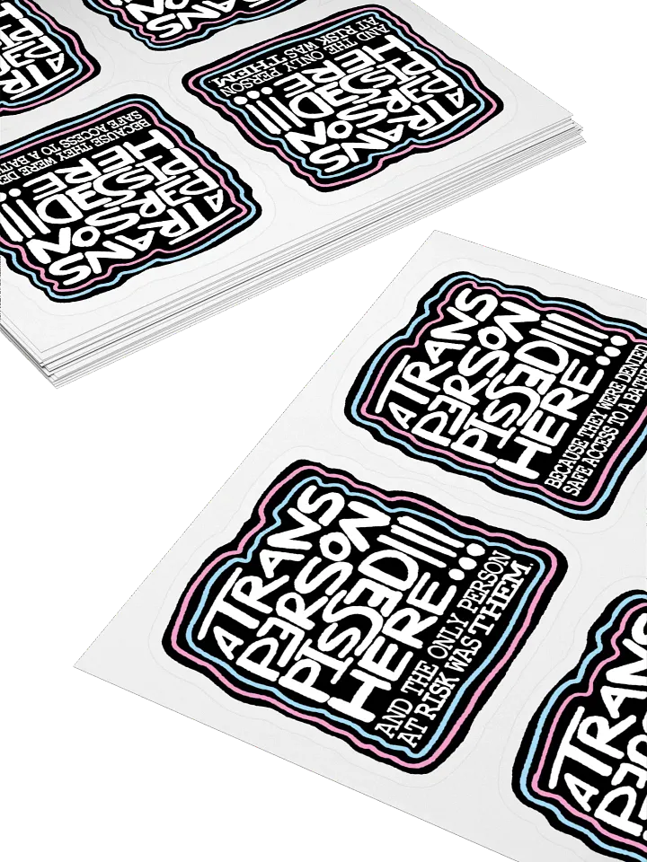 A TRANS PERSON PEED HERE! Sticker Set product image (2)