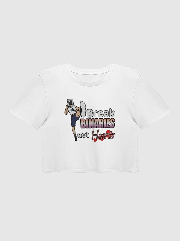 Break Binaries Not Hearts Crop Top (Lesbian) product image (4)