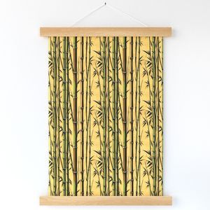 Seamless Pattern - Bamboo in Green and Brown on Yellow product image (12)