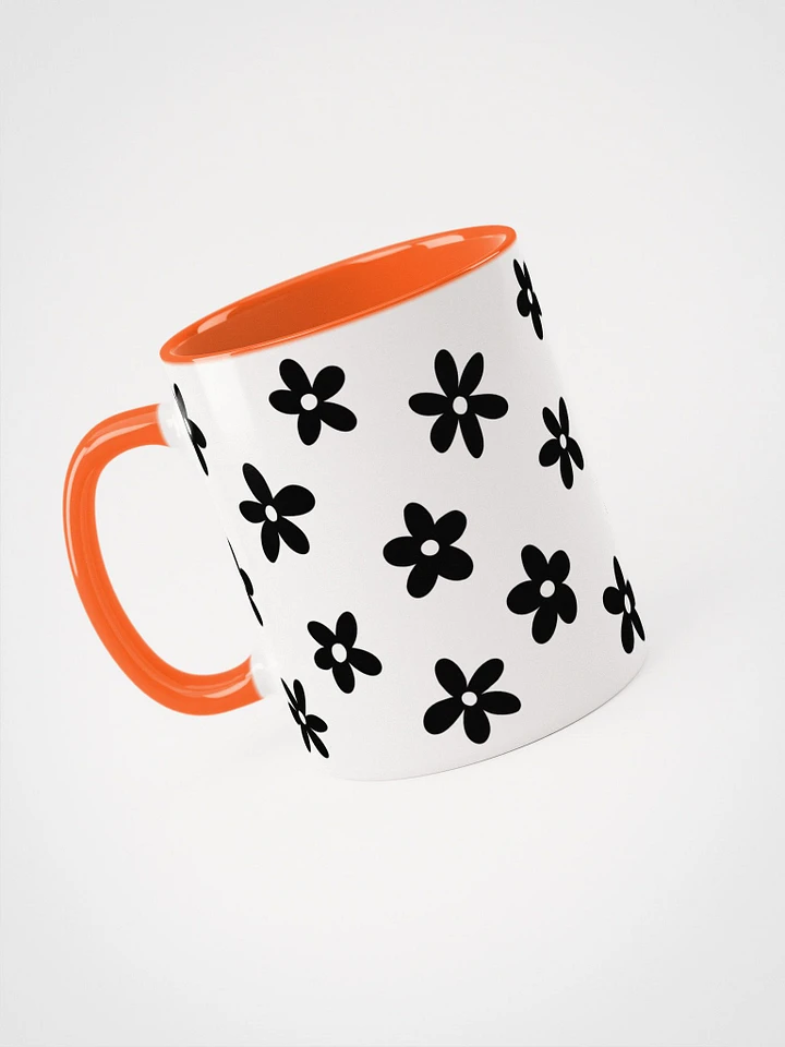NEW - coloured black floral mug product image (6)