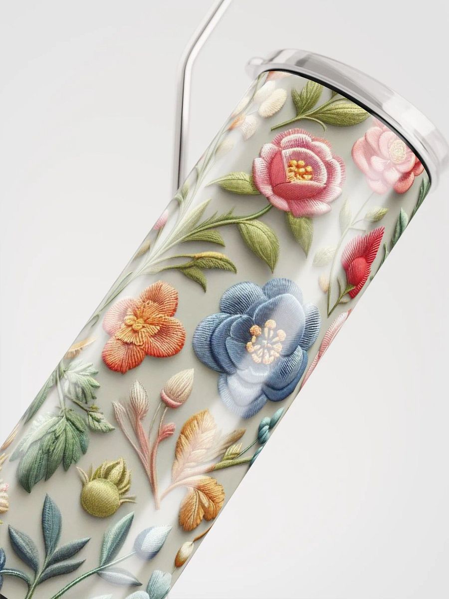 Floral Bliss Stainless Steel Tumbler - Stylish Eco-Friendly Sipping product image (5)