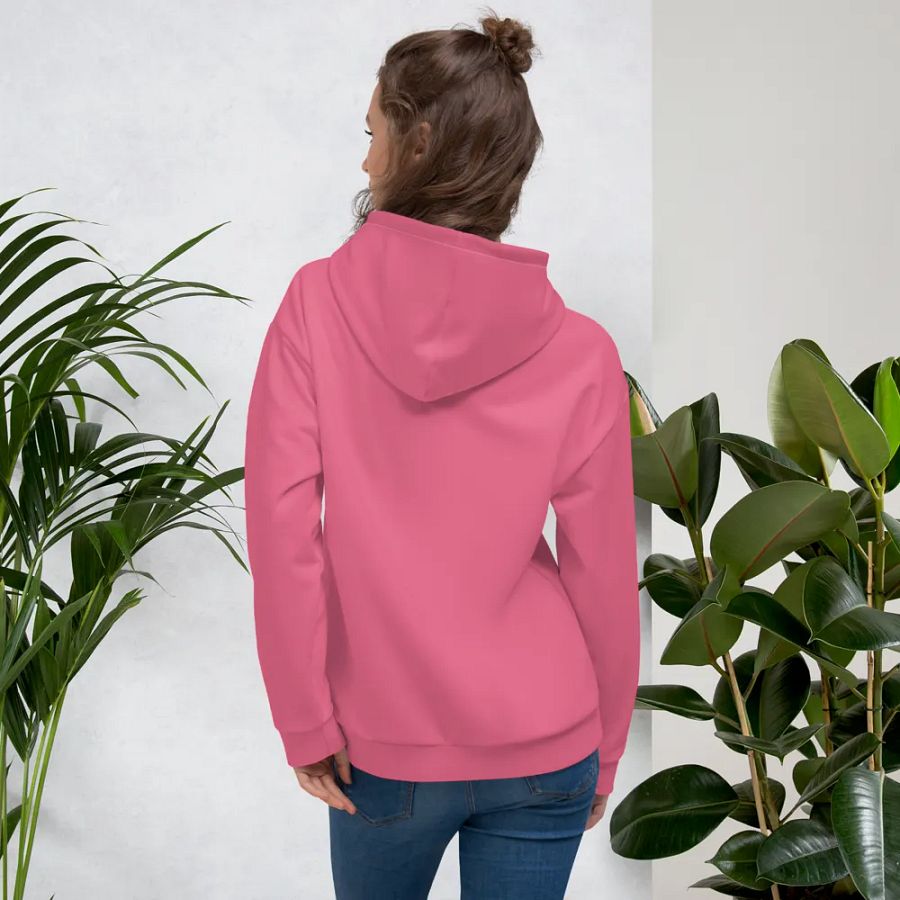 Plain Rosy Pink True Summer Unisex Recycled Polyester Heavyweight Premium Hoodie by Treasure Pie product image (12)