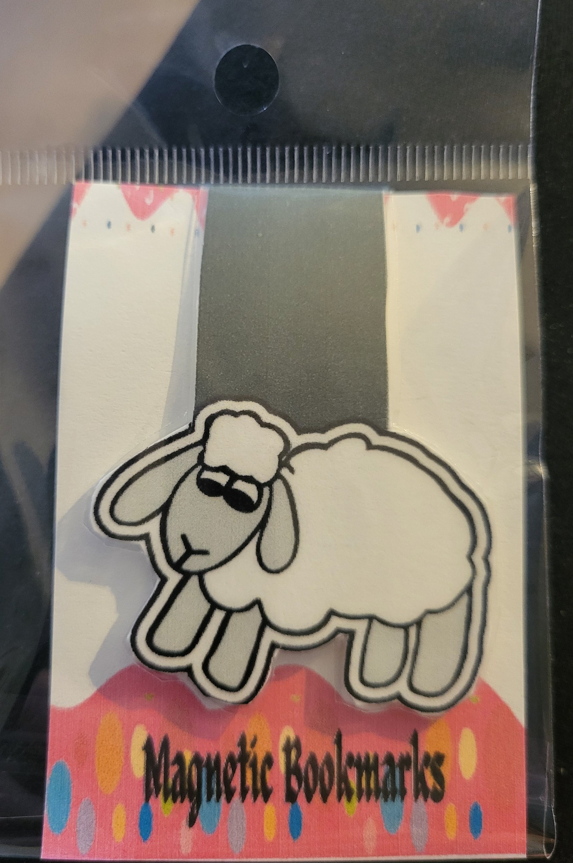 Cute Cartoon Fluffy Lamb Magnetic Laminated Bookmark for Farm Animal Lovers product image (1)
