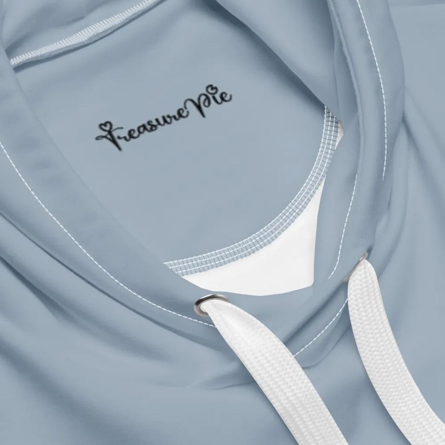 Plain Light Grayish Blue True Summer Unisex Recycled Polyester Heavyweight Premium Hoodie by Treasure Pie product image (7)