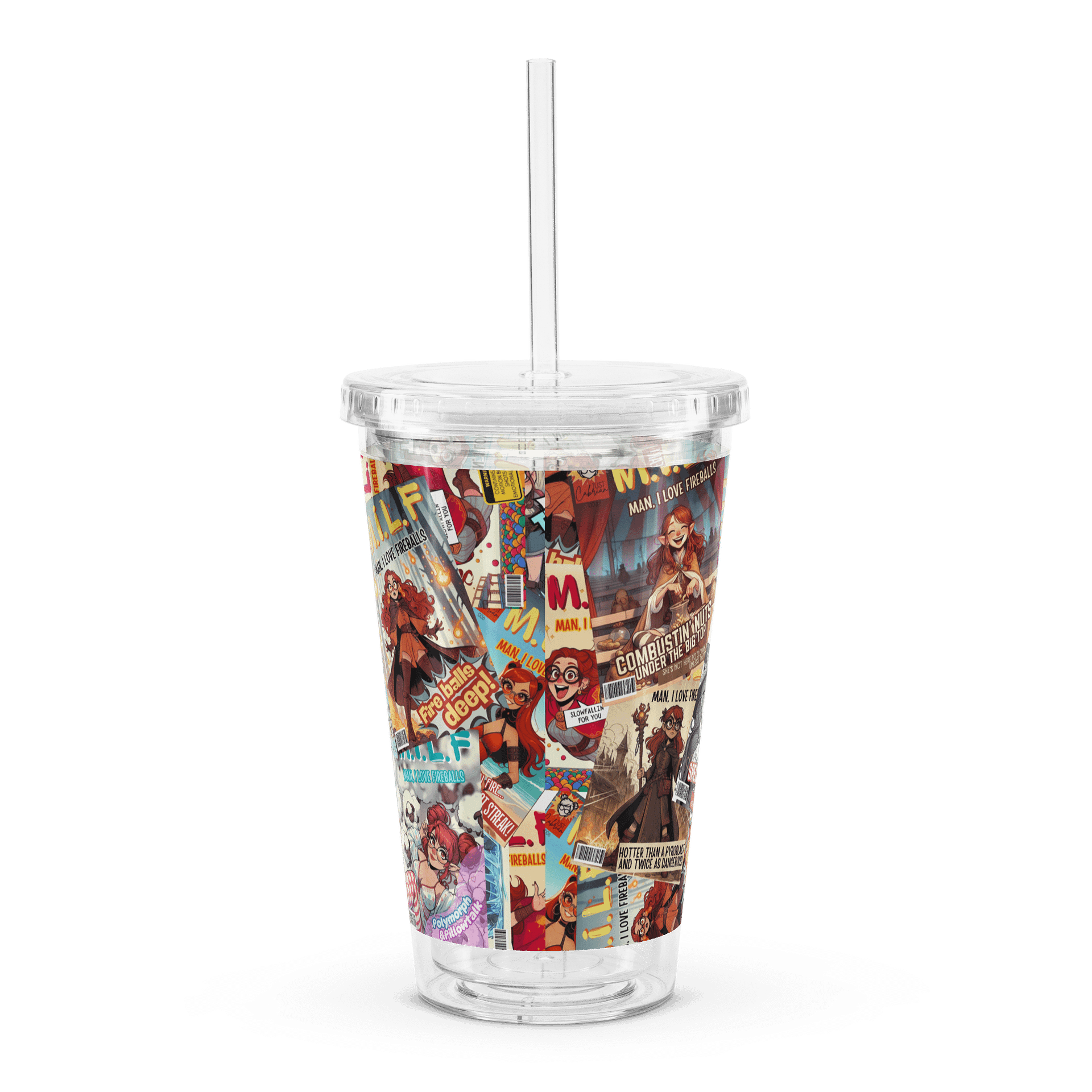 M.I.L.F. Clear Plastic Tumbler (16oz.) product image (4)